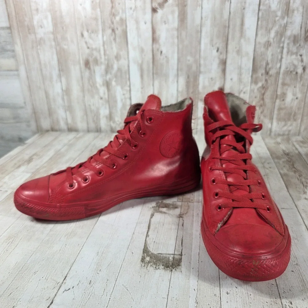 Converse Chuck Taylor All Star Rubber High Top Red Mens 10 144744C - Picture 5 of 8